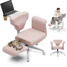 NEWTRAL FREEDOM-X FB Standard Edition with Armrests Multi-Posture Cross-legged Chair Short Lint PU Wheel