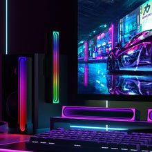 2PCS RGB LED Desktop Floor Lamp Light Bars Bluetooth APP Control Music Night Light Rhythm Atmosphere Lights for Gaming TV Room Decoration Lamp