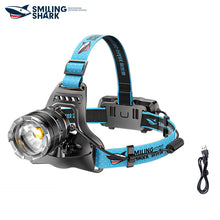 SmilingShark K225A White/Yellow Outdoor USB Rechargeable Powerful Long Range Light Camping Night Fishing Headlamps