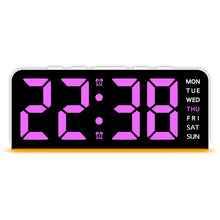 LED Digital Alarm Clock with Dual Alarms, Temperature Display, Mood Light & Adjustable Brightness – USB & Battery Powered Bedside Clock