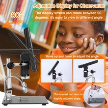 AD408 10 Inch Digital Microscope 1080P 4X Digital Zoom Magnification with LED Shadowless Lamp Professional Soldering Microscope