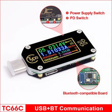 RIDEN TC66/TC66C Type-C PD Trigger USB-C Voltmeter Ammeter,Voltage 2-way Current Meter,PD Charger Battery USB Tester