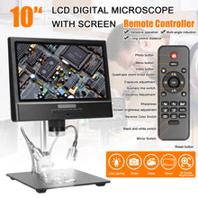 AD408 10 Inch Digital Microscope 1080P 4X Digital Zoom Magnification with LED Shadowless Lamp Professional Soldering Microscope