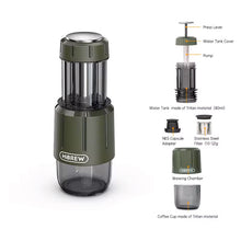 HiBREW H4D 2 in 1 Portable Espresso Maker For Capsule & Ground Hand Press Brewer