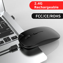 T6 Wireless Mouse with Dual 2.4G & Bluetooth RGB Lighting Adjustable DPI Type-C Charging Compatible with Windows/iOS