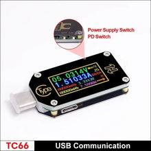 RIDEN TC66/TC66C Type-C PD Trigger USB-C Voltmeter Ammeter,Voltage 2-way Current Meter,PD Charger Battery USB Tester