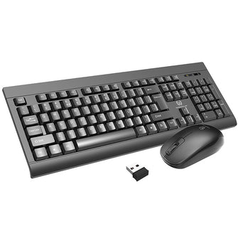 X901 2.4G Wireless Keyboard & Mouse Combo Slim Durable 1600 DPI Splash-Resistant Ergonomic Plug & Play