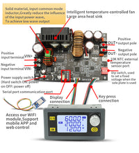 XY6020L CNC Adjustable Direct Current Stabilized Voltage Power Supply Base Plate Constant Voltage and Current Step-down Module With LCD Display CC CV Step-Down Modules