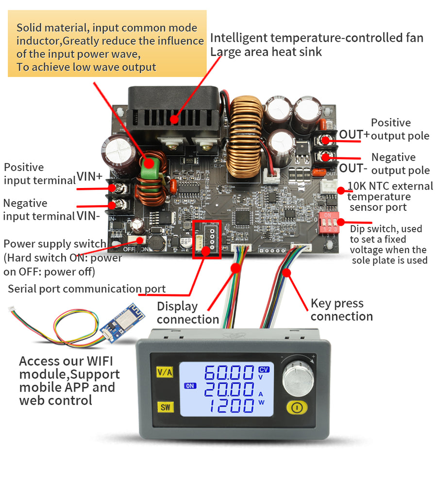 miraiページ XY6020L CNC Adjustable Direct Current Stabilized Voltage Power