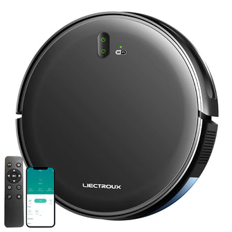 Liectroux L200 Auto Charging Robot Vacuum Cleaner & Wet Mop4000PA Suction Power with WIFI APP Control for Pet Hair Cleaning