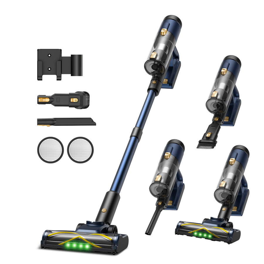 Vactidy V12 akkus porszívó, 50000Pa szívóteljesítmény, 450 W-os motor, 2 az 1-ben nedves-száraz porszívó, LED kijelző, 150 perces üzemidő, 0,5 literes porgyűjtő, zöld porérzékelő lámpa