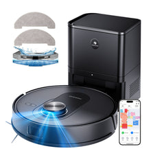 Proscenic Q8 MAX+ Smart Vacuum Cleaner Robot 3-in-1 System 8000Pa Strong Suction 360° LiDAR Navigation 3L Self Emptying Station Smart Mapping Voice Control with Alexa Google Home