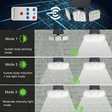 138 LED Solar Power PIR Motion Sensor Light Outdoor Security Garden Waterproof Remote Control