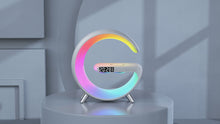 Big G Bluetooth Speaker Wireless Charger Stand Alarm Clock RGB 20 Lights Mode Dimmable Night Light Touch Lamp for Gifts