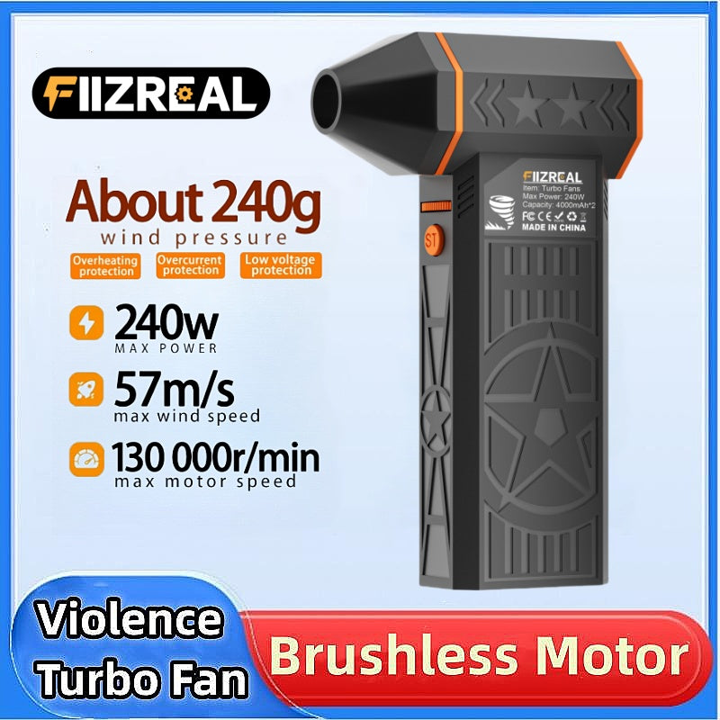 Fiizreal X50 High-Speed Brushless Turbo Fan – 240W Portable Power